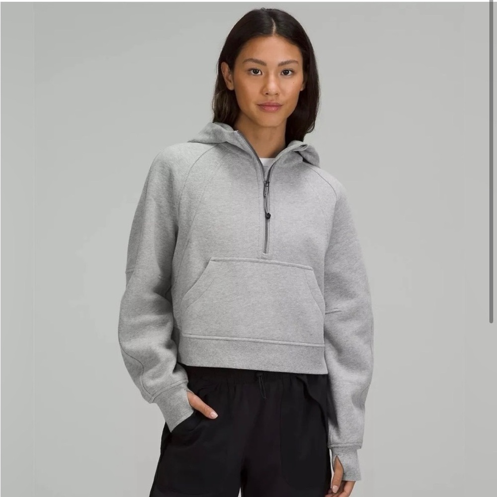 Lululemon gray scuba oversized half-zip hoodie